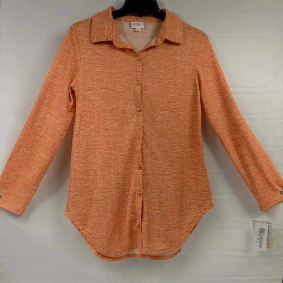 LuLaRoe Tops - LuLaRoe Valentina Collared Button Front Top XS NWT